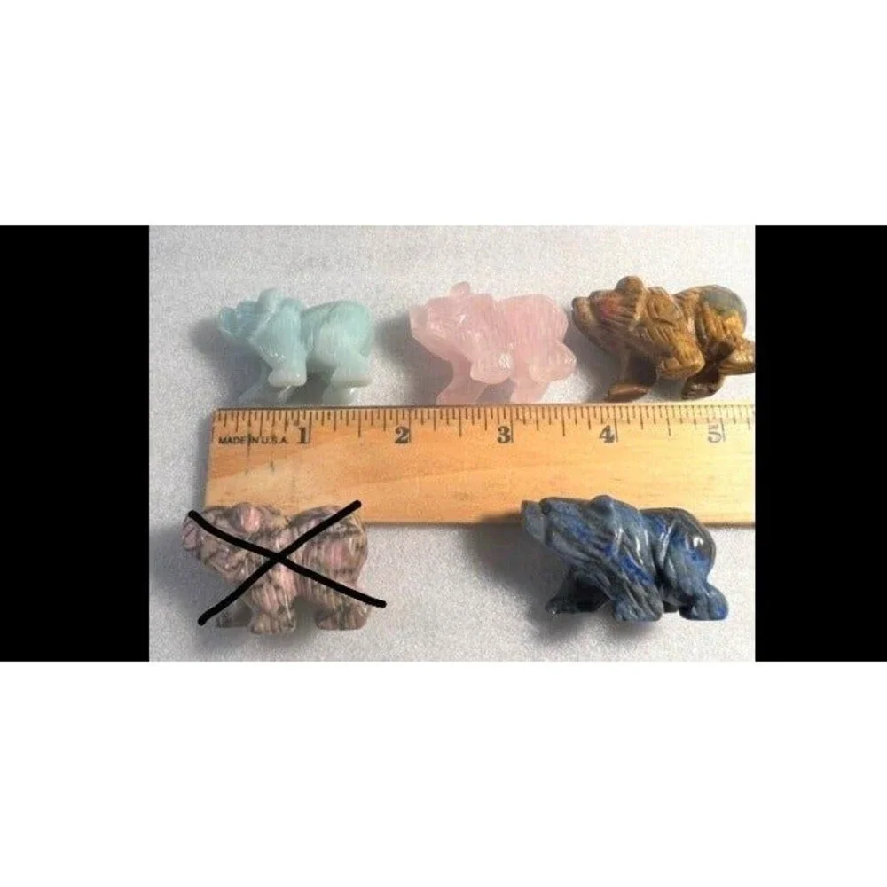 Gemstone Bear Carving - Your Choice